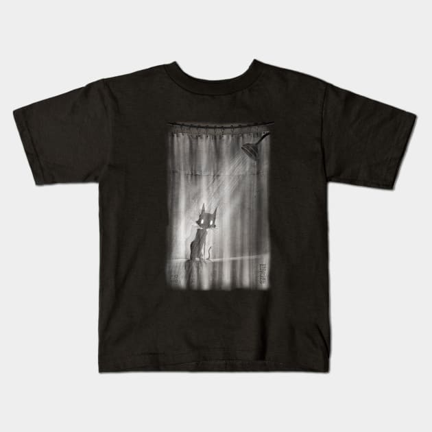 Shower Creeper T Shirt Kids T-Shirt by Floof Monster Co